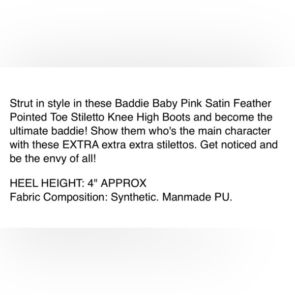 NIB Dolls Kill Public Desire Baddie Knee High Boots in Pink - Picture 7 of 9